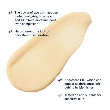 Bohemia Skin Even Intensive Skin Tone Correcting Serum swatch with ingredient benefits listed
